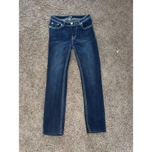 Womens REBA McENTIRE Denim Blue Jean Pants, Studs, Bling, Sz. 4